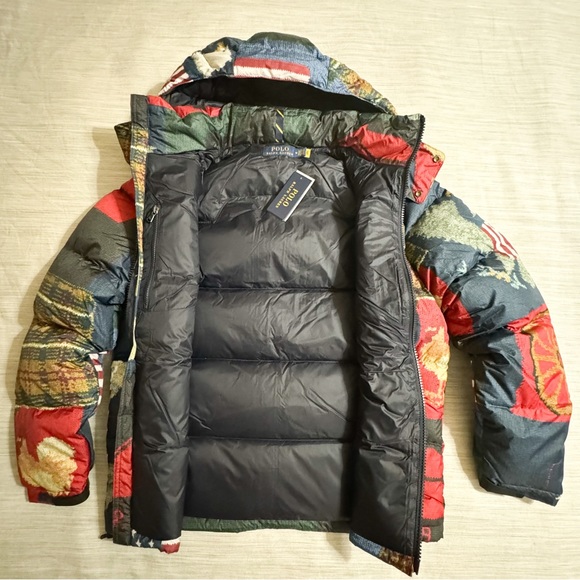 Polo Ralph Lauren Water Repellent Quilted Americana Flag Patchwork Down Jacket😳 - Picture 6 of 16